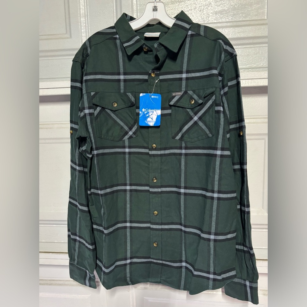 Columbia stretch flannel long sleeve shirt
